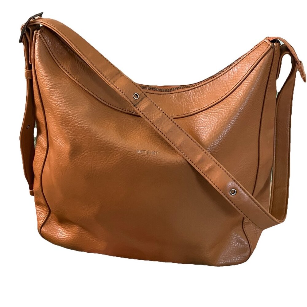 Matt & Nat Brown Hobo Purse Womens‎ Brown Faux Leather Shoulder Bag